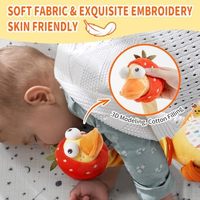 Musique sensorielle interactive parlant fraise canard jouet en peluche danse jouet pour 1-3 ans ramper les tout-petits bébé ensemble de vêtements