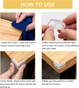 Protecteur d'angle pour bébé 8 pièces, bord de table et bord d'angle pointu Pare-chocs de sécurité-protection bébé (<span class=keywords><strong>en</strong></span> forme de <span class=keywords><strong>L</strong></span>) - Product Image 2