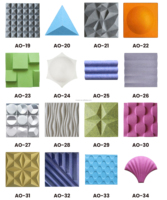 Panel Acústico Moderno con Diseño 3D de Mascotas, Fibra de Poliéster, Insonorizante, Decoración de Pared para Hotel, NRC 0.75, Ignífugo y Ecológico