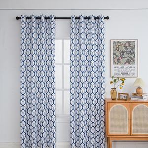 ผ้าม่านโพลีเอสเตอร์พิมพ์ลายโปร่งแสงสำหรับห้องนั่งเล่นในโรงแรม ขายดี ลายพิมพ์ทั้งผืน ใช้ได้ทุกฤดู - Product Image 6