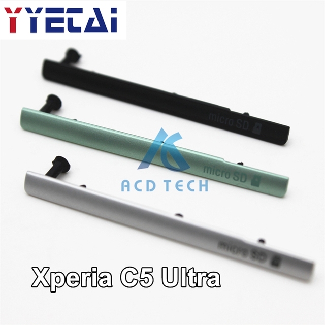 YYT Sim Card Port +SD Port Slot Dust Plug Cover For Sony Xperia C5 Ultra E5553