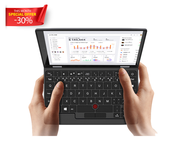Factory Price 7 Inch Mini 32GB RAM Touch Screen Intel N100 Quad-Core Home Portable Notebook NEW Business Laptop English Dual Fan