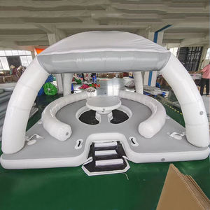 Plateforme aquatique <span class=keywords><strong>gonflable</strong></span> personnalisable avec taille et logo sur mesure, adaptée à plusieurs <span class=keywords><strong>personnes</strong></span> pour les activités nautiques et la pêche - Product Image 5