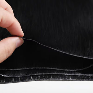 Extensions <span class=keywords><strong>de</strong></span> <span class=keywords><strong>cheveux</strong></span> vierges légères les plus vendues, noir naturel, super double drawn, lisses et soyeuses, trame double cousue à la machine pour plus <span class=keywords><strong>de</strong></span> longueur - Product Image 4