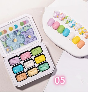 Gel de Pintura al Óleo Serie Macaron de 9 Colores, Pegamento para Uñas, Colores Brillantes, Textura Cremosa de Alta Saturación, Gel Fuerte y Duradero - Product Image 6
