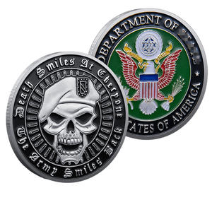 Moneda Conmemorativa de Metal Creativa con Diseño de Calavera y Boina, Recuerdo Conmemorativo, Adorno de Escritorio - Product Image 1