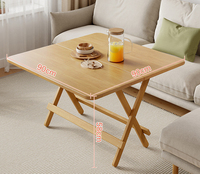 Gain de place extérieur intérieur couleur naturelle bois massif ménage cuisine pliante salle à manger Table ronde carrée
