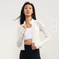 Veste de sport zippée haut de gamme pour femme, idéale pour le yoga, la course en extérieur et le fitness, respirante, coupe ajustée, avec option grandes tailles