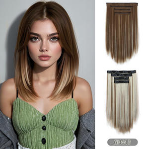 UMS ผมสังเคราะห์แบบตรง-แบบถักสองชั้น ทนความร้อน ต่อผมแบบธรรมชาติ น้ำหนัก 120 กรัม - Product Image 6