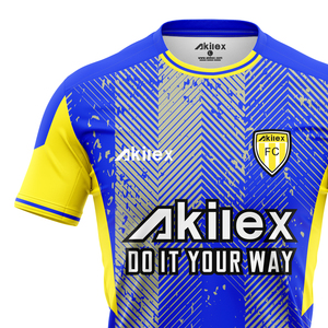 Akilex Abbigliamento Sportivo per Squadre 100% Poliestere di Alta Qualità <span class=keywords><strong>T</strong></span>-<span class=keywords><strong>shirt</strong></span> da <span class=keywords><strong>Calcio</strong></span> da Uomo con Design Professionale Personalizzato a Sublimazione - Product Image 2