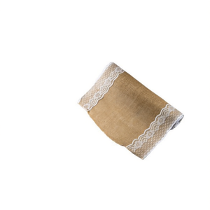 Nastro di lino ILAN 30 cm x 1,8 m con bordo in pizzo per artigianato e decorazioni - Product Image 2