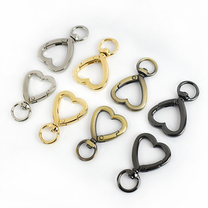 Meetee BF729 In Lega di Zinco Borsa Girevole Anello A Forma di Cuore Primavera Fibbia Borsa Hardware Accessori di Apertura Portachiavi Moschettoni - Product Image 6