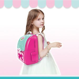 Sac à dos 2-en-1 avec kit de jeu cosmétique, jeu d'imitation puzzle pour enfants, accessoires de bijoux en plastique, jouets de beauté princesse, maquillage pour filles - Product Image 2