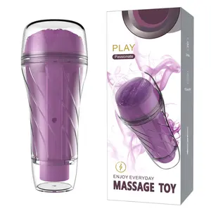 Male Masturbator Oral Sex Masturbation Cup 3D Textural Channel Massage Toy Real Vagina Vibrator Male Sex Toys Gift For Men