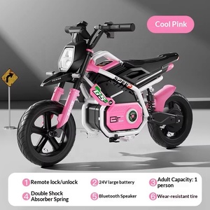 Moto Elettrica per <span class=keywords><strong>Bambini</strong></span> con Ruote Gonfiabili in Gomma, Telecomando, Batteria Ricaricabile 24V, Giocattolo Cavalcabile per 8 <span class=keywords><strong>Anni</strong></span> - Product Image 3