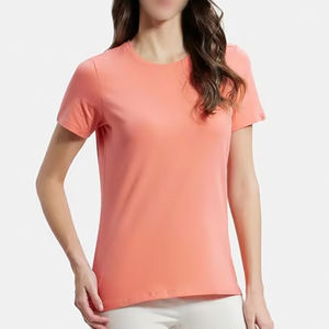 Camisetas lisas personalizadas con diseño OEM de colores brillantes para mujer, camisetas portátiles para mujer para todas las estaciones, proveedor mayorista de Bangladesh - Product Image 3