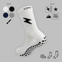 Chaussettes de football personnalisées antidérapantes avec logo jacquard, chaussettes à grip pour sports de plein air