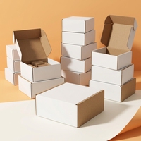 Boîtes d'expédition blanches écologiques personnalisées avec poignée, pelliculage mat, gaufrage, fermeture magnétique, emballage pliable en carton pour chaussettes et fourrures
