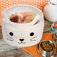 Boîte de rangement de bureau pour enfants avec logo KUYUE, motif animal de dessin animé, panier à linge pliable moderne, personnalisable, en coton manuel