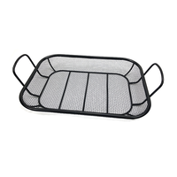 Panier de service rectangulaire en fil de fer, panier de rangement de bureau antiadhésif pour cuisine et salon