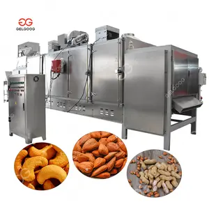 South Africa 500kg/hr Diesel Cashew Nut Roasting Machine Roasted Peanut Processing Plant