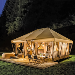 Tente de désert coupe-vent de niveau 8-10 avec 2 chambres et toit en pente standard pour l'hébergement en safari africain - Product Image 2