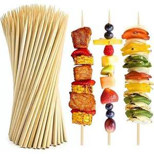 Brochetas de Bambú Ecológicas de Grado Alimenticio, Acabado Pulido, Biodegradables, de Alta Calidad, Minimalistas, Portátiles, Multifuncionales para Barbacoa y <span class=keywords><strong>Kebab</strong></span> - Product Image 4