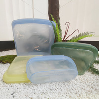 Sacs de rangement de cuisine en silicone transparent de qualité alimentaire Lfgb, personnalisés en gros, étanches, sans BPA