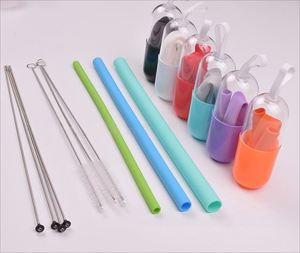 Ready Stock Hot Selling Ecologic Collapsible Disposable Silicone <b>Drinking</b> Straw Food Grade <b>Bar</b> Accessories Free Sample - Product Image 3