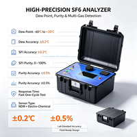 Analyseur de gaz portable à écran tactile, test simultané SO2 H2S CO HF O2 CF4, transfert de données WIFI, détecteur de gaz SF6 pour sous-stations