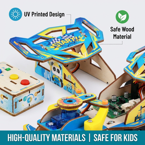 Kit de Robot Educativo STEM de Madera Ecológica para Niños, Coche RC para Proyectos Escolares - Product Image 5