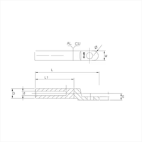 Connecteur de câble bimétallique cuivre-aluminium norme IEC, haute conductivité, pour connexion électrique