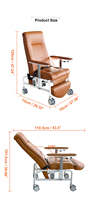 Fauteuil inclinable pour personnes âgées avec table, directement de l'usine, chaise d'hôpital, chaises médicales pour personnes âgées