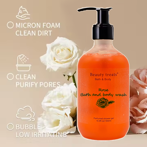 Gel Doccia Liquido Profumato Sbiancante Formula Vegetale Organica Pura con Oli Essenziali di Rosa e Tamarindo Nutriente e Riparatore per la Pelle - Product Image 5