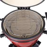 Barbecue Kamado SEB 21,5 pouces en céramique, fumoir au charbon de bois, commande tactile moderne, taille compacte, barbecue haut de gamme, entièrement équipé, pour jardin et terrasse