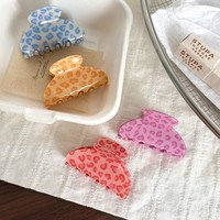 Pince à cheveux YJL Fashion colorée effet écaille de tortue, mignonne, 6,5 cm, forme demi-ronde, pour usage quotidien, vente en gros de pinces à cheveux pour femmes