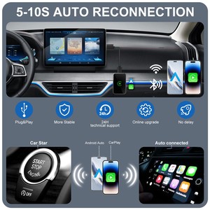 IHeylinkit sans fil CarPlay & Android Auto, texture métallique, meilleur produit e-commerce, modèle M3 OLIVER, compatible voiture 5.8x3.5x1 - Product Image 3