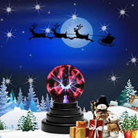 Anniversaire enfants lampe de table boule magique sphère rgb lumière cadeau avec toucher fantastique lumière colorée 3 pouces thérapie boule de Plasma