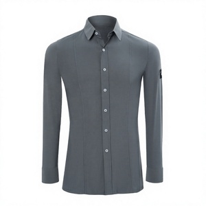 Camiseta de Danza Moderna para Hombre, Manga Larga, Elástica, de Spandex, para Entrenamiento de Danza Latina, Top para Actuaciones en Salón de Baile, Ropa de Danza Profesional para Adultos - Product Image 4