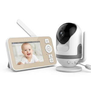 Tuya <b>Smart</b> <b>WiFi</b> Baby Monitor 4 Inch IPS Screen 1080P With Night Vision Two Way Audio Pan Tilt Temperature Monitoring - Product Image 1