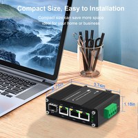 Switch Ethernet Industri 3-Port Gigabit RJ45 + 1-Port 100/1000X SFP yang Diperkuat, Pemasangan DIN-Rail untuk Kamera IP, Jaringan AP Nirkabel
