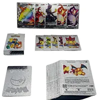 Acheter Cartes Pokemon lettres or noir argent anglais espagnol français  Vmax GX Vstar Charizard Pikachu, Pack de cartes cadeau pour enfants