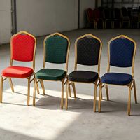 Chaises de banquet de mariage de luxe empilables modernes pour hôtel, restaurant, événements