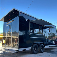 Camion de restauration entièrement équipé aux normes américaines, stand alimentaire mobile, remorque de restauration mobile pour franchise de restauration avec cuisine complète.
