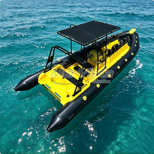 Ferry de Pasajeros de Fibra de Vidrio de 8.6m (28 pies), Bote Inflable Orca Hypalon de Alta Velocidad con Toldo para Transporte Turístico - Product Image 1