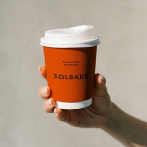 Vasos de papel biodegradables premium impresos a medida, vasos de café compostables con revestimiento de PLA para suministro de envases de bebidas para llevar. - Product Image 6