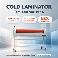Laminateur manuel 1300 mm pour affiches en PVC, machine à plastifier à froid avec pression réglable, modèles haute précision