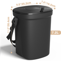 Poubelle de voiture Mico, bac de rangement pour déchets de voiture, poubelle pour bureau et maison, à fixer sur la porte avec couvercle