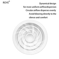 Moderne AC Grilles Diffuseurs Aluminium Accessoires Circulaire Vent Registers Climatisation