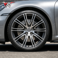 Jantes en alliage concaves profondes noir brillant 18 19 20 21 pouces, finition usinée argentée, multi-rayons, 5*112 5*120 pour BMW Audi Mercedes Benz